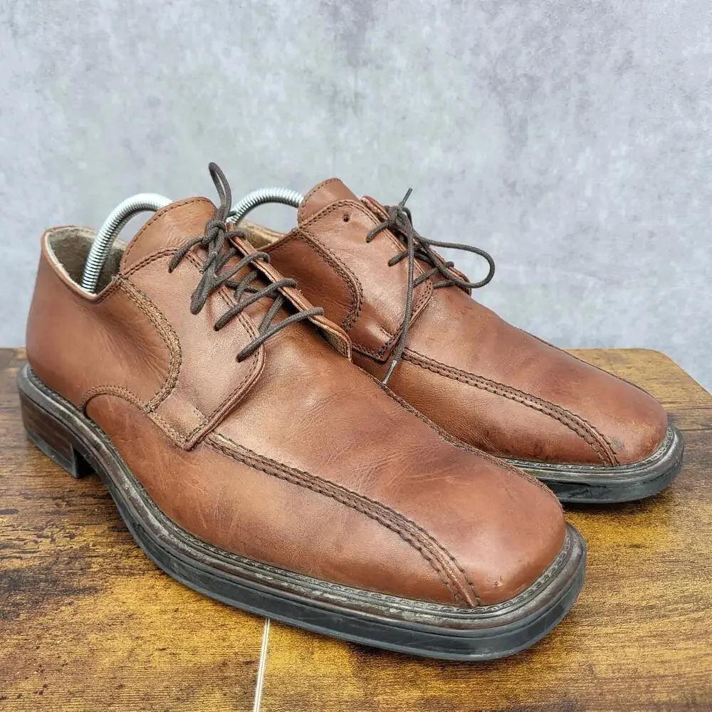 London Underground Oxford‎ Shoes Mens 10.5 M Brown Leather Square Toe Peyton